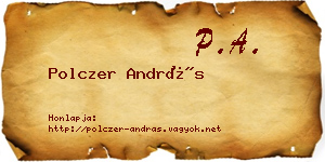 Polczer András névjegykártya
